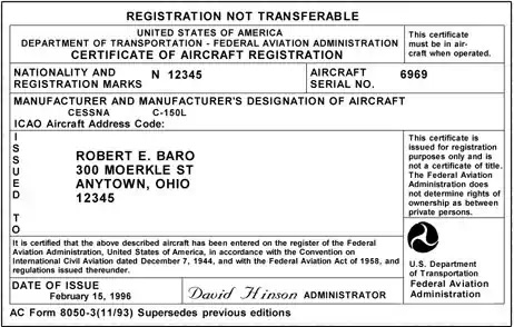 Sample U.S. Department of Transportation (FMCSA) Certificate of Registration confirming a motor carrier's federal operating registration.